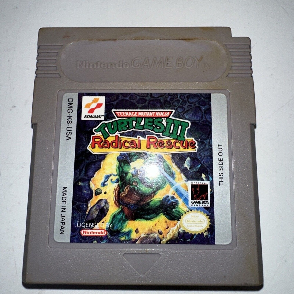 Teenage Mutant Ninja Turtles III 3 Radical Rescue Nintendo Game Boy Authentic